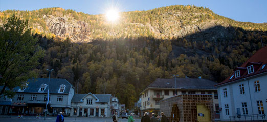 Solar powered mirrors in Rjukan, Norway